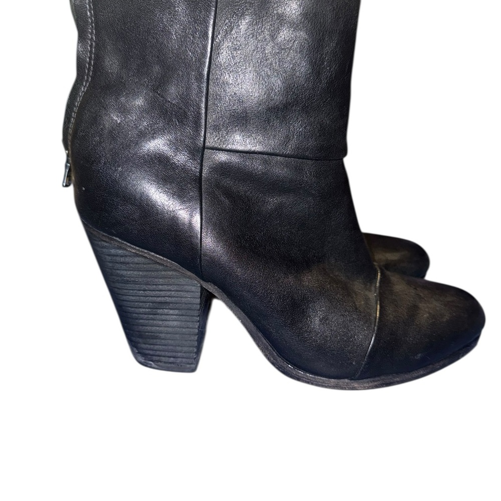 rag & bone Black Heeled Leather Boots - Picture 3 of 8